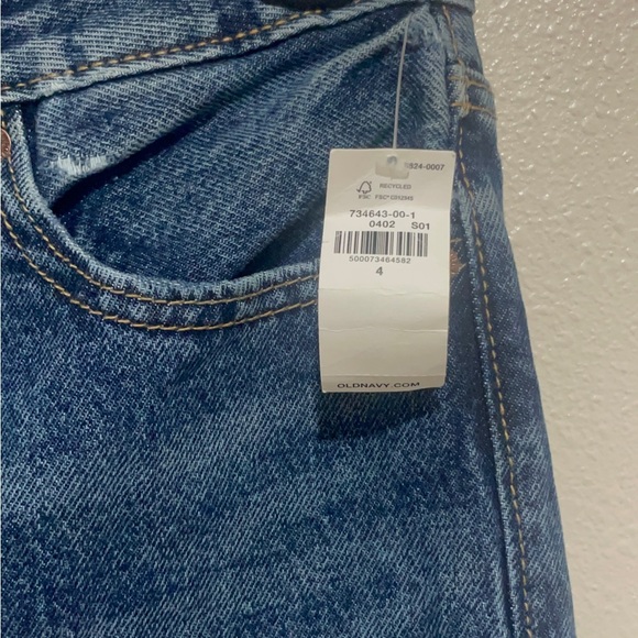 NWT Old Navy High Rise Blue Patchwork Jeans - Picture 6 of 11